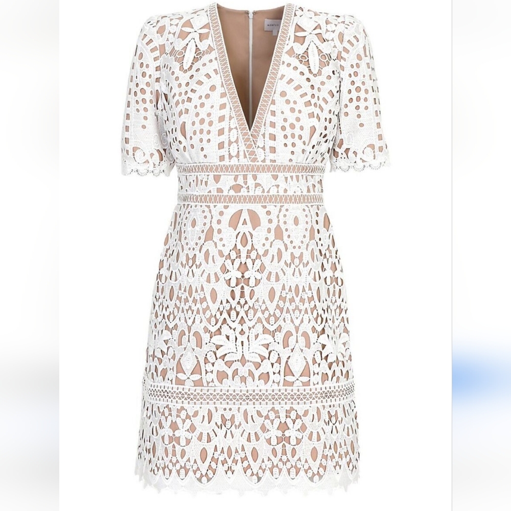 ADELYN RAE WHITE LACE MINI DRESS SIZE SMALL